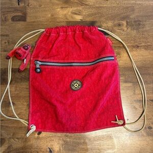 Kipling red backpack downstring